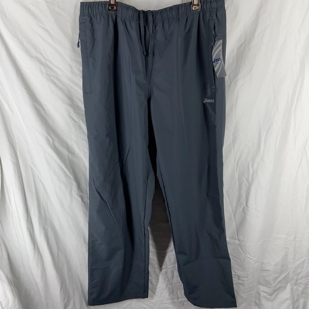 ASICS Mens Dark Gray Waterproof Reflective Pants - Picture 7 of 11